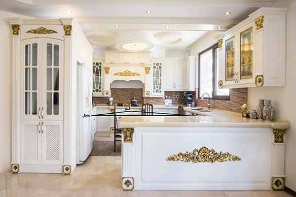 کابینت سفید طلایی ام دی اف در شیراز